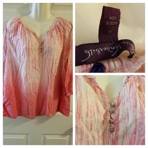 Gloria Vanderbilt Women Plus Size 1X Top Blouse